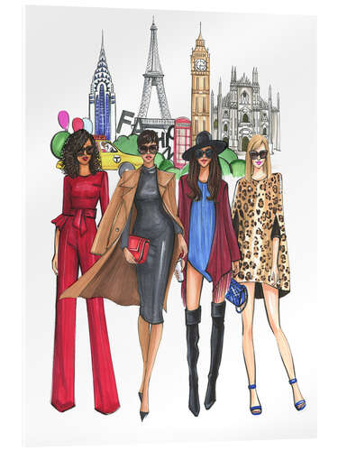 Acrylglas print Fashion week ladies
