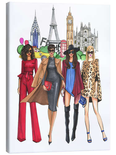 Stampa su tela Le signore della settimana della moda