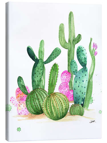 Canvas print Cactus watercolor