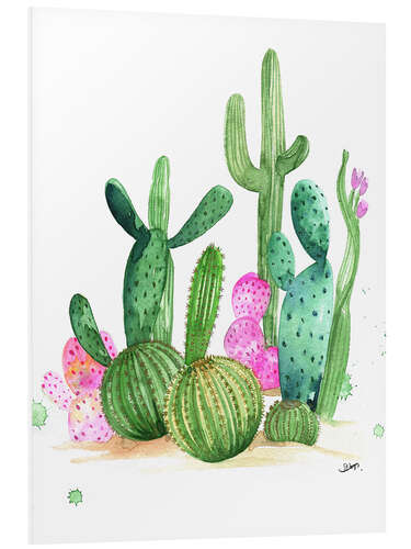 Tableau en PVC Cactus en aquarelle