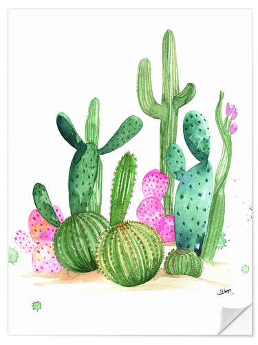 Wall sticker Cactus watercolor