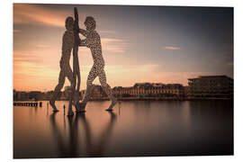 Foam board print Molecule Men river Spree