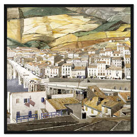 Gerahmter Kunstdruck Hafen Vendres