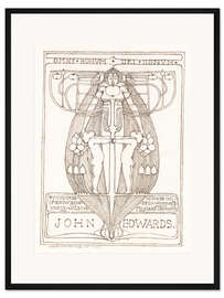 Gerahmter Kunstdruck Design für ein Buch