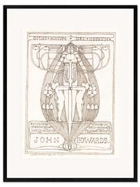 Impression artistique encadrée Design for a Bookplate