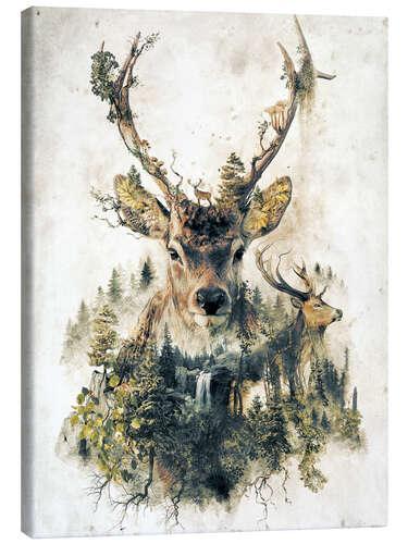 Canvas print Deer nature, surrealism