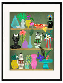 Gerahmter Kunstdruck Vasen und Skulpturen