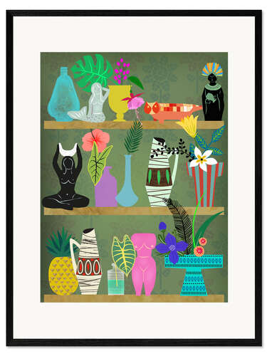 Kehystetty taidepainatus Vases and sculptures