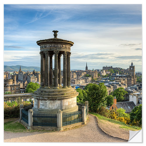 Vinilo para la pared Edinburgh Scotland View from Calton Hill