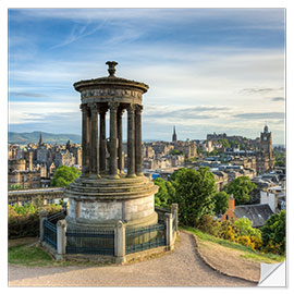 Wandsticker Edinburgh Schottland Blick vom Calton Hill