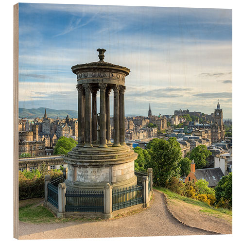 Obraz na drewnie Edinburgh Scotland View from Calton Hill
