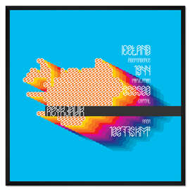 Gerahmter Kunstdruck Island