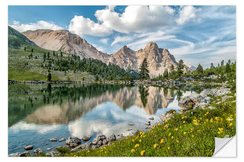 Muursticker Alpine lake, Fanes-Sennes-Braies, South Tyrol, Italy