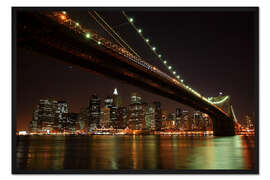 Gerahmter Kunstdruck Manhattan Skyline, New York, Vereinigte Staaten von Amerika