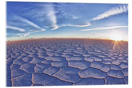 Obraz na szkle akrylowym Salar De Uyuni at sunset, Bolivia