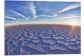 Cuadro de plexi-alu Salar De Uyuni at sunset, Bolivia