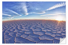Wall sticker Salar De Uyuni at sunset, Bolivia