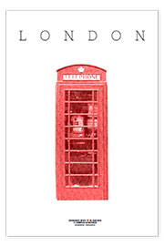 Wall print  City of London Telephone Booth - campus graphics