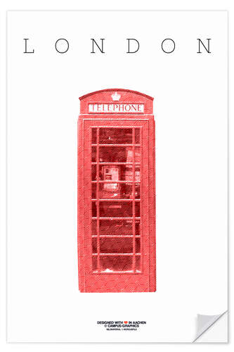 Selvklebende plakat City of London Telephone Booth