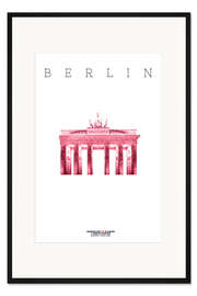Gerahmter Kunstdruck Stadt Berlin Brandenburger Tor