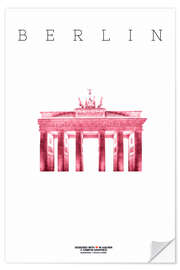 Selvklebende plakat City of Berlin Brandenburg Gate