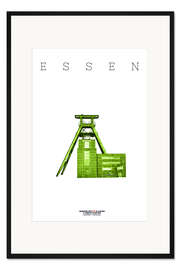 Gerahmter Kunstdruck Stadt Essen Zeche Zollverein