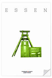 Selvklebende plakat Essen City Colliery Zollverein