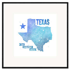 Gerahmter Kunstdruck texas