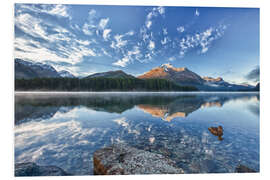 Quadro em PVC Sunrise at Lake Sils, Engadine, Switzerland