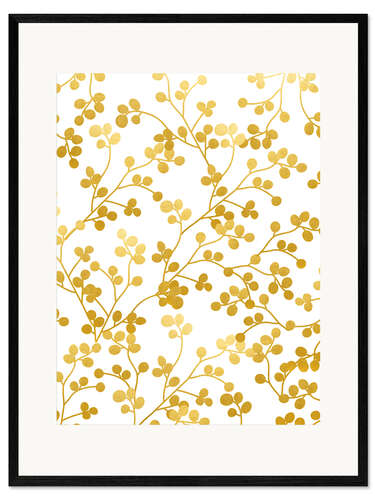 Innrammet kunsttrykk Golden Vines