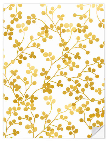 Wall sticker Golden vines