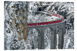 Bilde på skumplate Bernina Express Train, Filisur, Switzerland