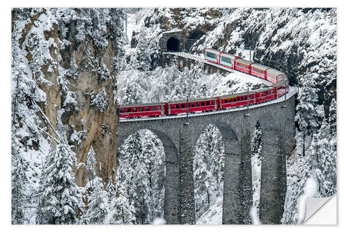 Wall sticker Bernina Express Train, Filisur, Switzerland