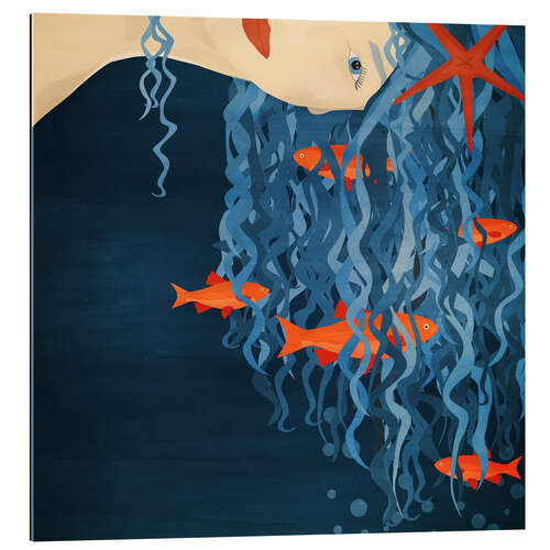 Gallery print Mermaid with Goldfish