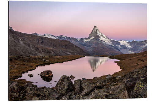 Galleriprint Matterhorn reflected in Lake Stellisee, Switzerland