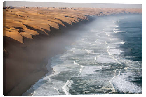 Canvas-taulu Namib desert meet Atlantic Ocean, Namibia
