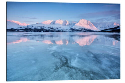 Aluminium print Sunrise,Lyngen Alps,Troms,Norway