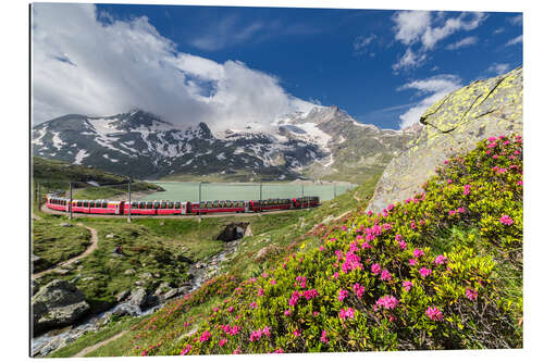 Tableau en plexi-alu Train Bernina Express, Suisse