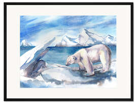 Gerahmter Kunstdruck Eisbär