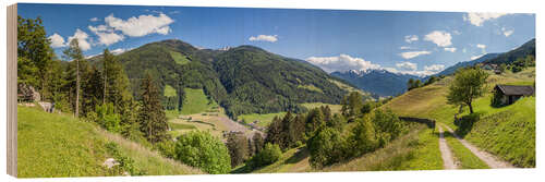 Wood print Hiking trail in the Valle Aurina (South Tyrol)