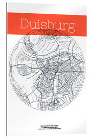 Gallery print Duisburg map circle