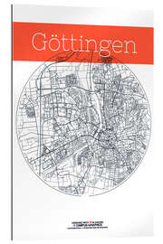 Gallery print Göttingen map circle