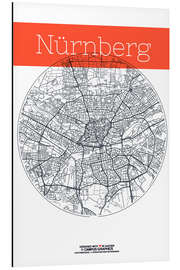 Magnettafel Nürnberg Karte Kreis