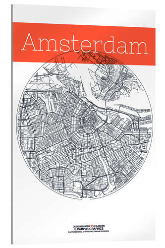 Galleriprint Amsterdam map circle