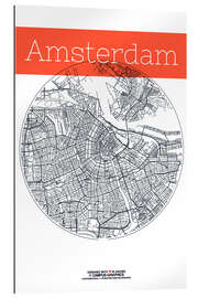 Gallery print Amsterdam map circle