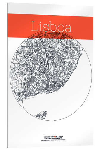 Galleriprint Lisbon map circle