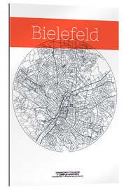 Gallery print Bielefeld map circle