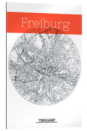 Gallery print Freiburg map circle