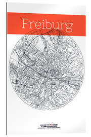 Gallery print Freiburg map circle