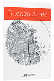 Foam board print Buenos Aires circle